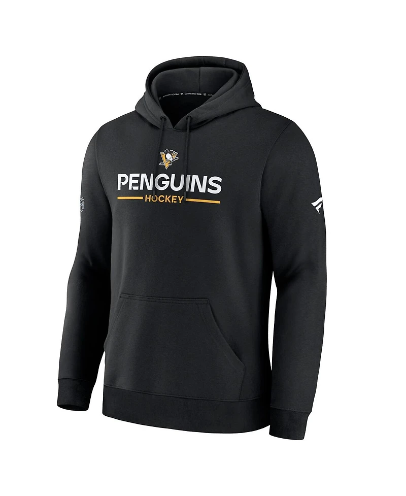 Fanatics Men's Black Pittsburgh Penguins Authentic Pro Primary Hoodie