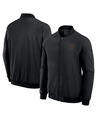 Fanatics Men's Black Pittsburgh Penguins Authentic Pro Road Lightweight Full-Zip Bomber Jacket