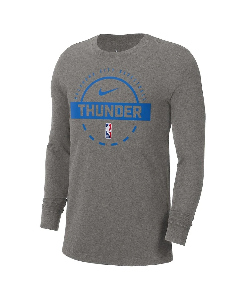 Nike Men's Charcoal Oklahoma City Thunder Authentic Long Sleeve Practice T-Shirt