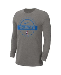 Nike Men's Charcoal Oklahoma City Thunder Authentic Long Sleeve Practice T-Shirt