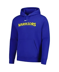 Nike Men's Royal Golden State Warriors Sportswear Essential Wordmark Club Hoodie