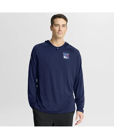 Fanatics Men's Navy New York Rangers Authentic Pro Rink Raglan Hoodie