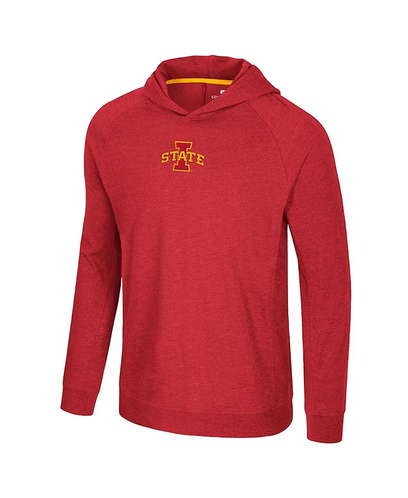 Colosseum Men's Cardinal Iowa State Cyclones Back Business Long Sleeve Raglan T-Shirt
