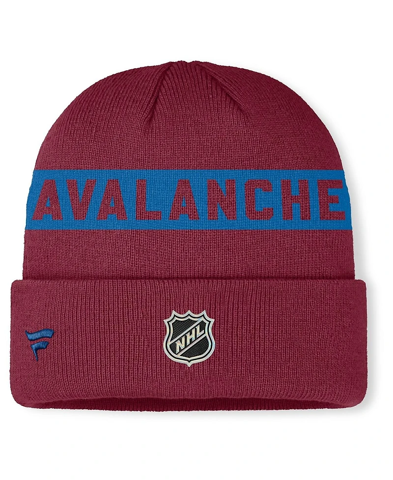 Fanatics Men's Burgundy Colorado Avalanche Authentic Pro Rink Cuffed Knit Hat