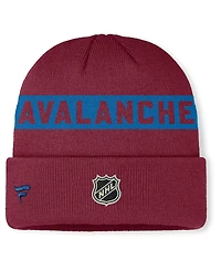 Fanatics Men's Burgundy Colorado Avalanche Authentic Pro Rink Cuffed Knit Hat