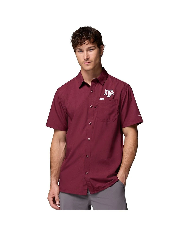 Columbia Men's Maroon Texas A M Aggies Slack Tide Camp Button-Up Shirt