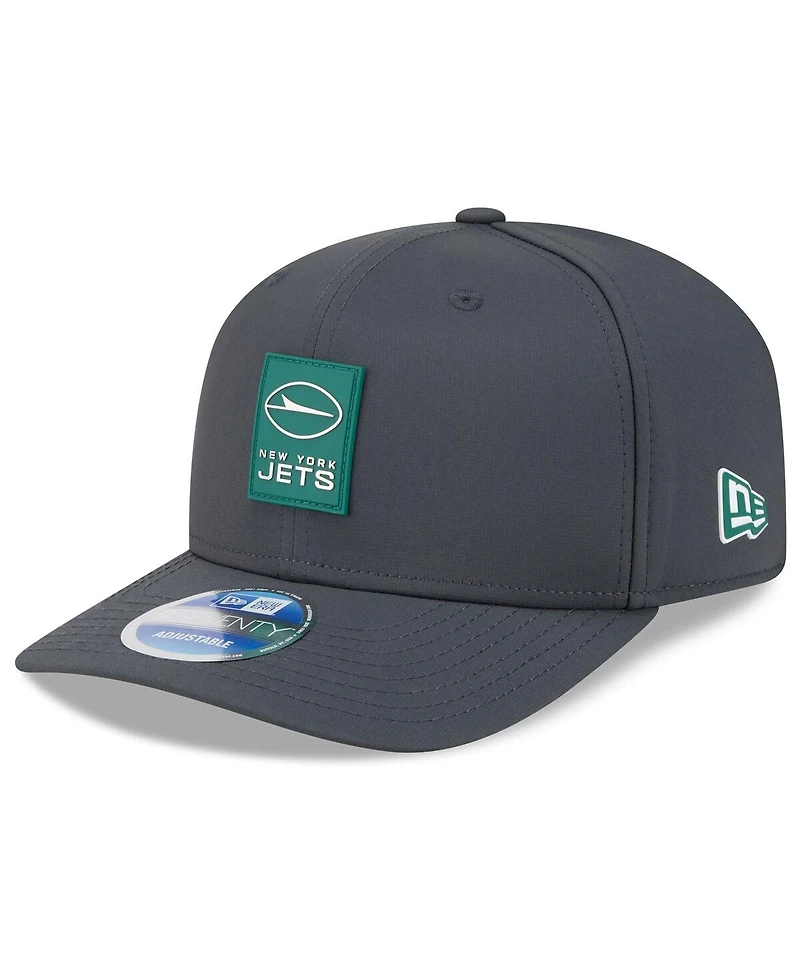New Era Men's Charcoal New York Jets 2025 Sideline Cold Weather 9SEVENTY Adjustable Hat