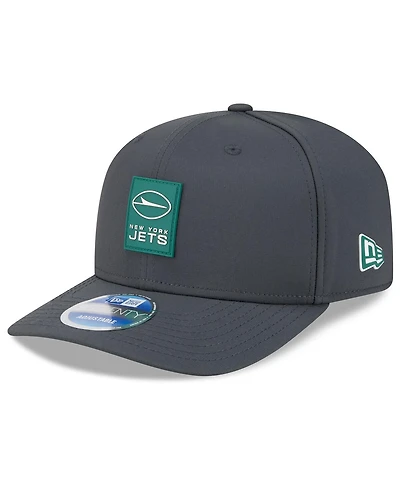 New Era Men's Charcoal New York Jets 2025 Sideline Cold Weather 9SEVENTY Adjustable Hat