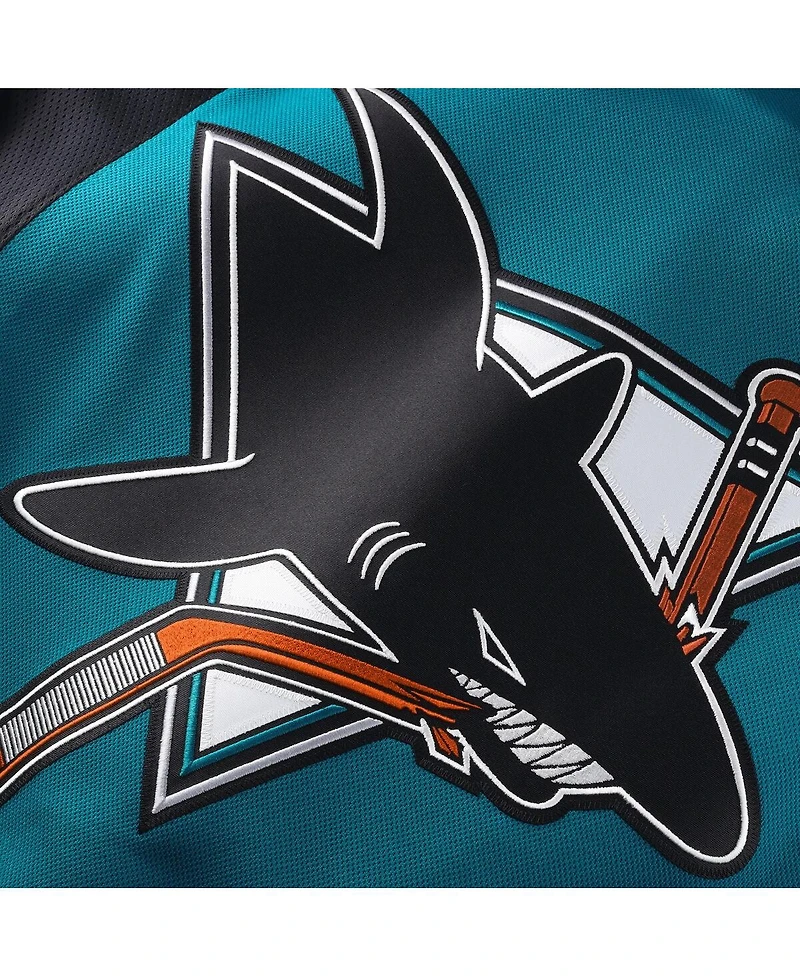 Fanatics Men's Macklin Celebrini Teal San Jose Sharks Alternate Premium Player Jersey