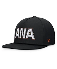 Fanatics Men's Black Anaheim Ducks Authentic Pro Rink Team Code Snapback Hat