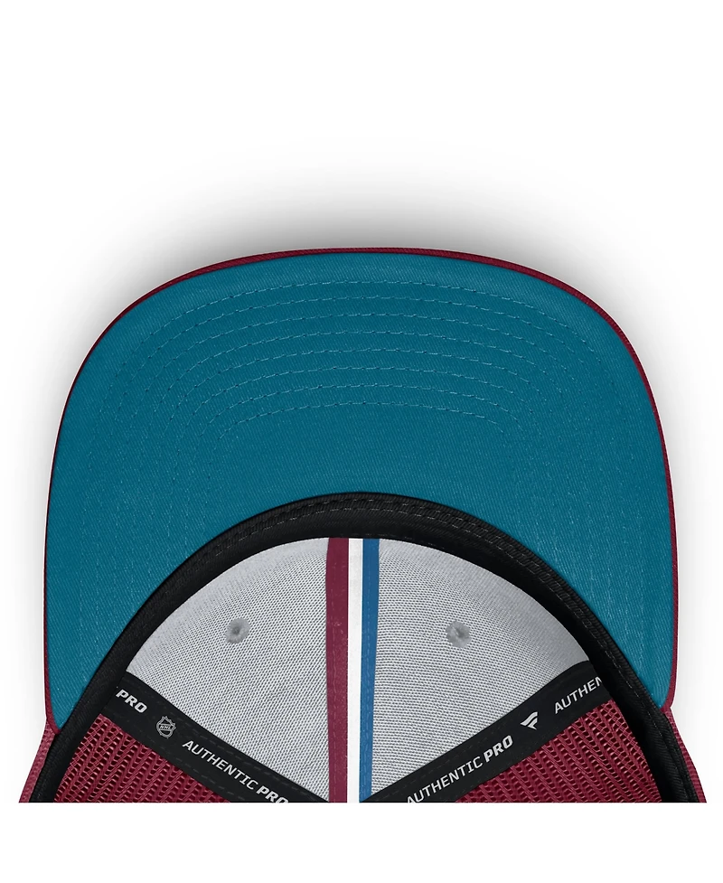 Fanatics Men's Burgundy Colorado Avalanche Authentic Pro Home Ice Trucker Adjustable Hat
