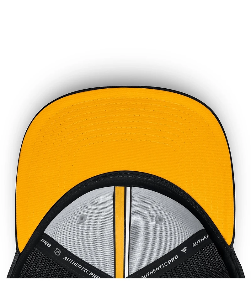 Fanatics Men's Black Pittsburgh Penguins Authentic Pro Home Ice Trucker Adjustable Hat