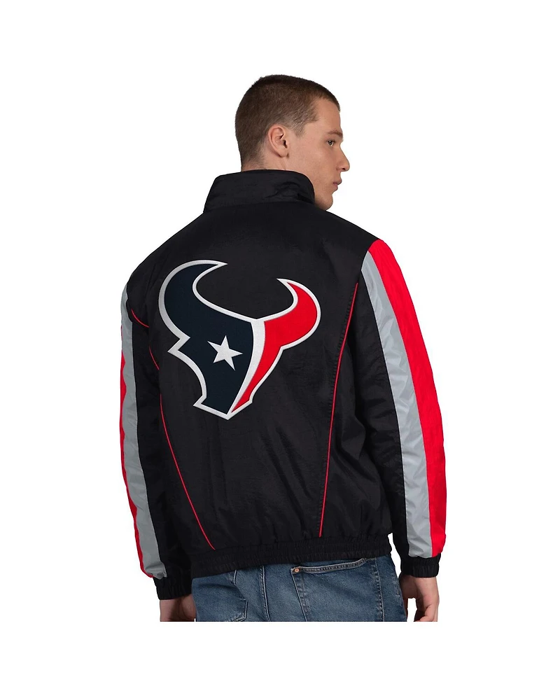 Starter Men's Black Houston Texans Thursday Night Gridiron Half-Zip Jacket