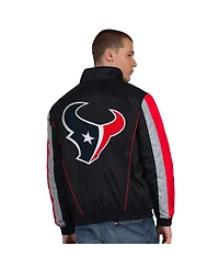 Starter Men's Black Houston Texans Thursday Night Gridiron Half-Zip Jacket