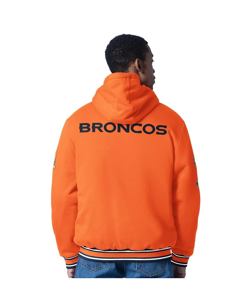 G-iii Sports by Carl Banks Men's Orange Denver Broncos Power Forward Commemorative Fleece Full-Zip Hoodie