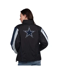 Starter Women's Black/Navy Dallas Cowboys Thursday Night Gridiron Half-Zip Jacket