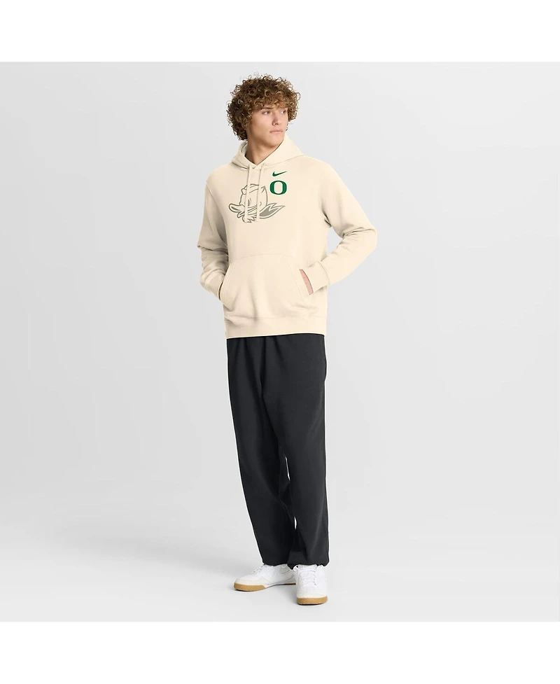 Nike Men's Cream Oregon Ducks Campus Shadow Hoodie
