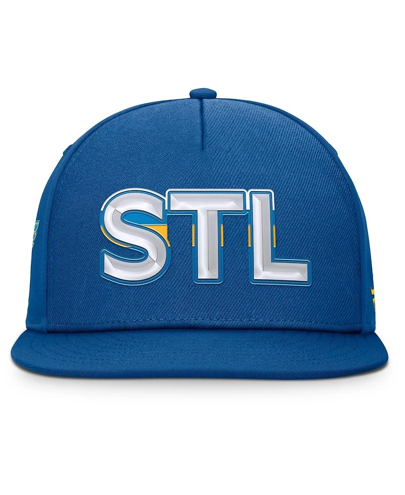 Fanatics Men's Blue St. Louis Blues Authentic Pro Rink Team Code Snapback Hat