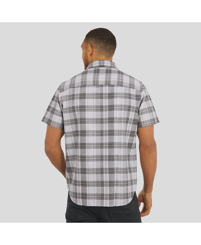Fanatics Men's Darius Rucker Collection by Gray Pittsburgh Steelers Team Plaid Short Sleeve Full-Snap Shirt