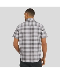 Fanatics Men's Darius Rucker Collection by Gray Pittsburgh Steelers Team Plaid Short Sleeve Full-Snap Shirt
