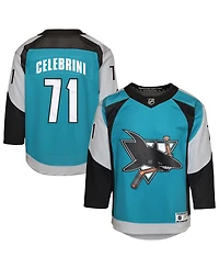 Outerstuff Big Boys and Girls Macklin Celebrini Teal San Jose Sharks Alternate Replica Player Jersey