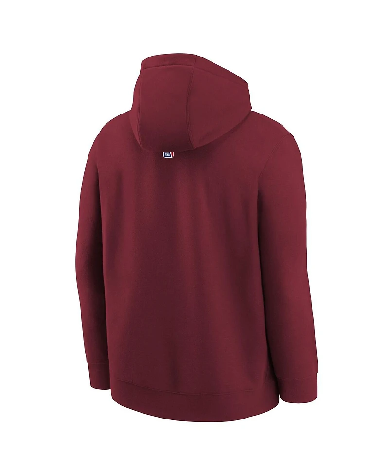 Nike Big Boys and Girls Wine Cleveland Cavaliers 2025/26 Club Fleece Hoodie
