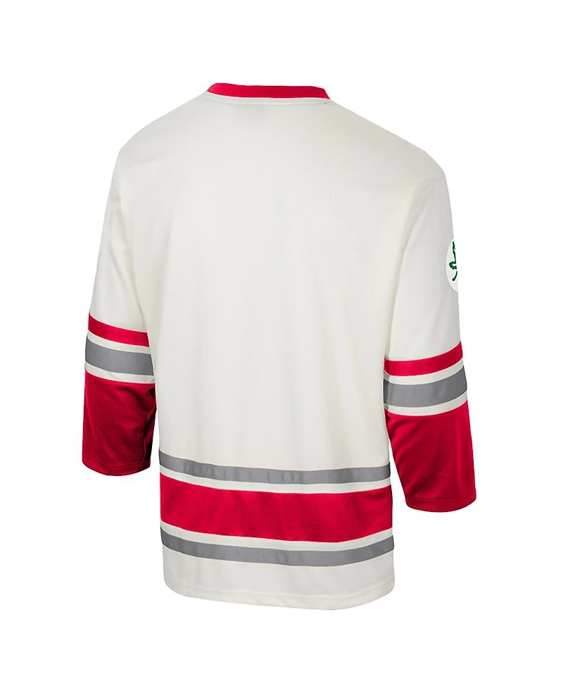 Colosseum Men's Cream Ohio State Buckeyes Puck Proud Fashion Hockey Jersey