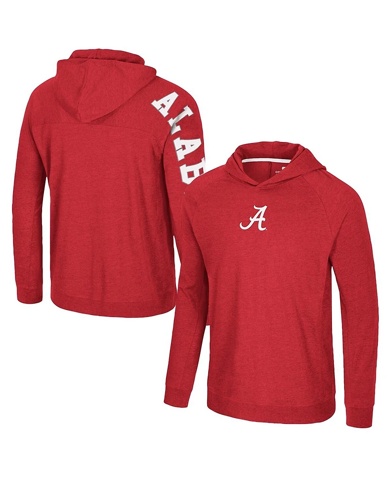 Colosseum Men's Crimson Alabama Tide Back Business Long Sleeve Raglan T-Shirt
