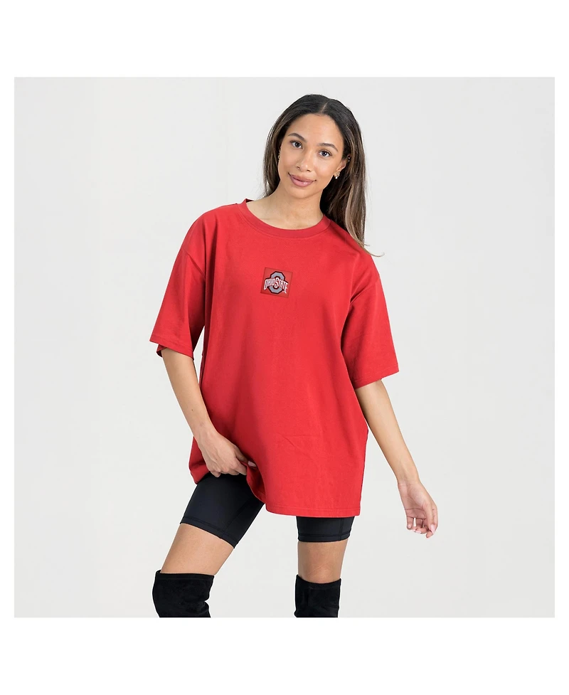 Gameday Couture Women's Scarlet Ohio State Buckeyes Oversized Back at Ya T-Shirt