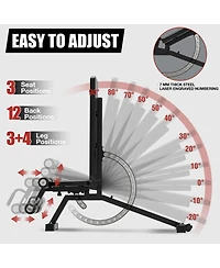 Mikolo Power Cage, 2000LB Squat Rack, Dual Pulley Cable Crossover System, Multi-function Free Weight Home Gym Workout Machine with Attachments