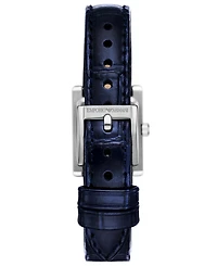 Emporio Armani Women's Two-Hand Blue Leather Watch, 26mm
