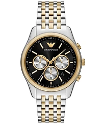 Emporio Armani Men's Chronograph Two-Tone Stainless Steel Watch, 41mm