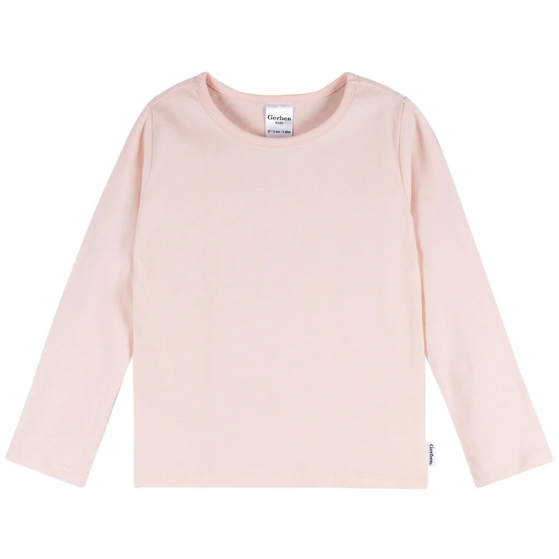 Gerber Baby Girls 3-Pack Long Sleeve Shirts