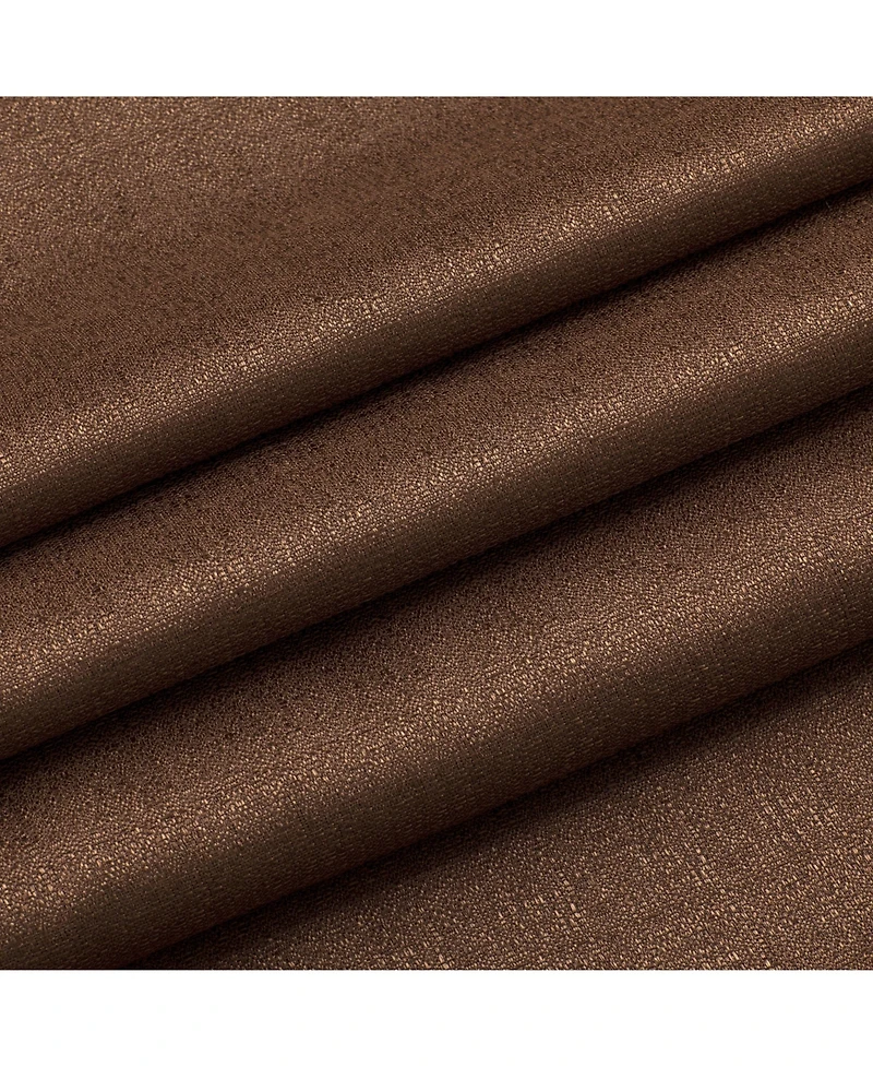 GoodGram 2-Pack: Beaded Emerald Crepe Waterfall Valances - 44 in. W x 37 L, Pumpkin Spice/Terracotta