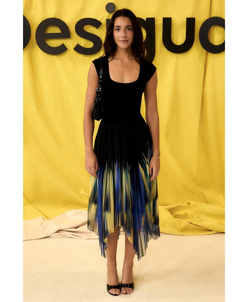 Desigual Women's Asymmetric combined dress