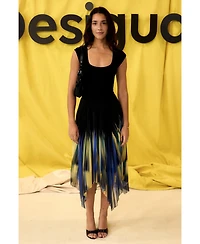Desigual Women's Asymmetric combined dress