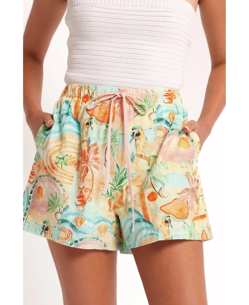 Petal and Pup Women's Caspian Short - Golden Palm