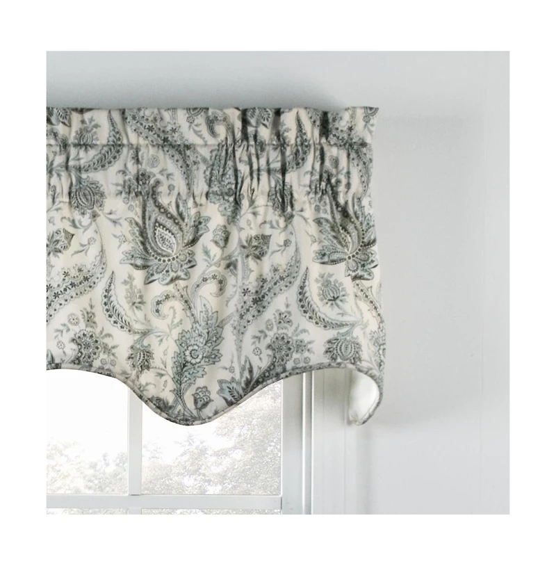 Ellis Curtain Artissimo D.Filler 3" Rod Pocket Self Cord Bottom Edge Valance for Windows 50" x 15" Mist