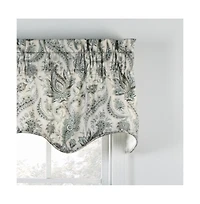 Ellis Curtain Artissimo D.Filler 3" Rod Pocket Self Cord Bottom Edge Valance for Windows 50" x 15" Mist