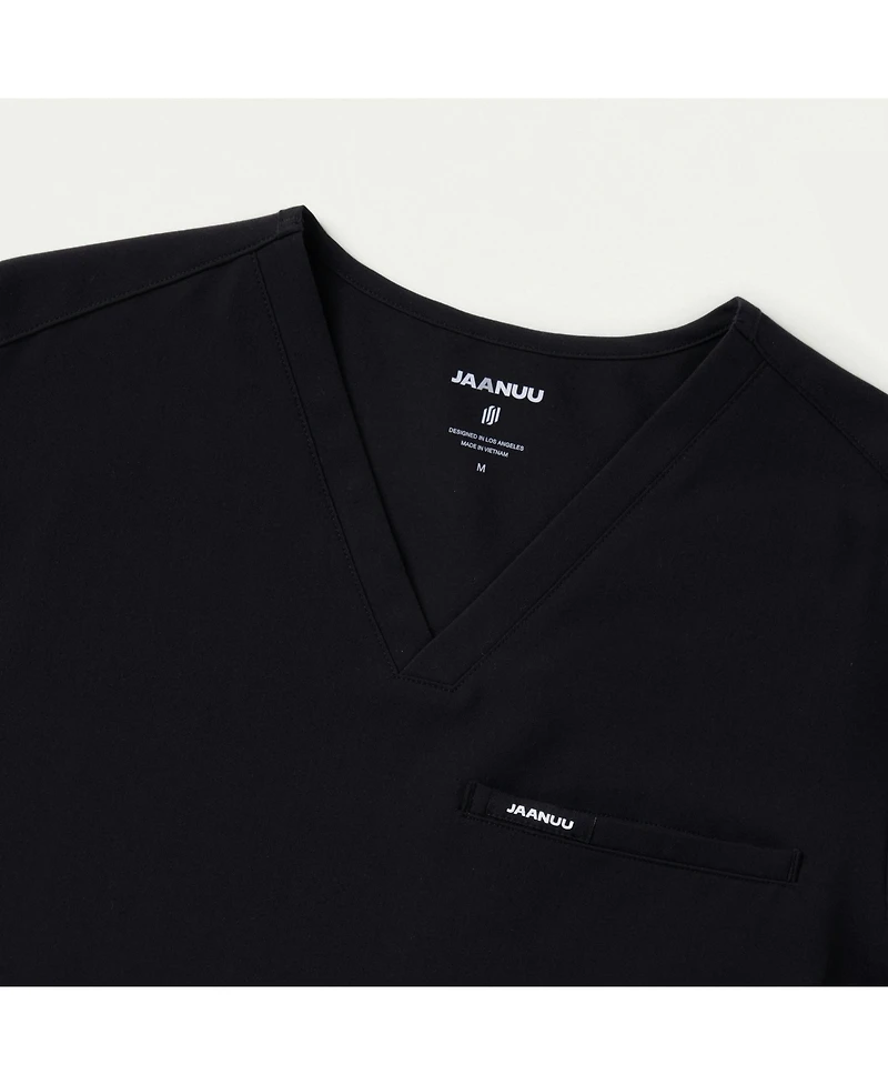 Jaanuu Men's Platt 3-Pocket Classic V-Neck Scrub Top