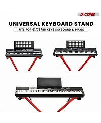 5 Core Keyboard Stand X Shape Height Adjustable Foldable Portable Key Board Dj Controller Stands