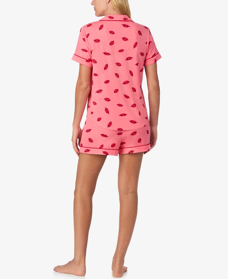 Kate Spade New York Women's 2-Piece Sleepwear Short-Sleeve Shirt and Pajama Shorts Set