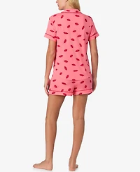Kate Spade New York Women's 2-Piece Sleepwear Short-Sleeve Shirt and Pajama Shorts Set