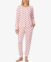 Kate Spade New York Women's 2-Piece Sleepwear Long-Sleeve Top and Jogger Pajama Set