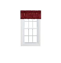 Ellis Stacey 1.5" Rod Pocket High Quality Fabric Solid Color Window Balloon Valance 60"x15" Merlot