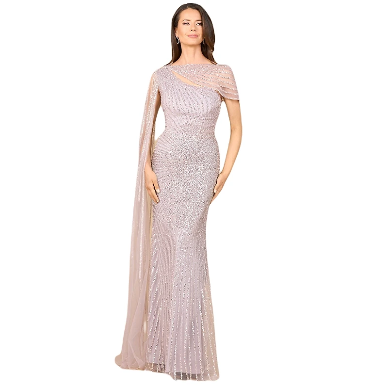 Lara Women's One Shoulder Fitted Gown