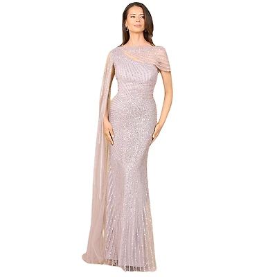 Lara Women's One Shoulder Fitted Gown