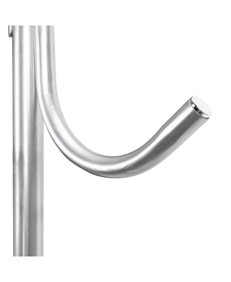 Household Essentials Hinge-It Clutterbuster Steel Valet Family Towel Bar, Silver