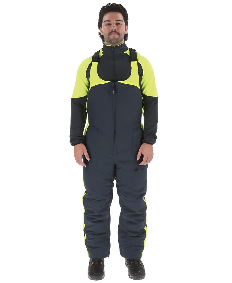 RefrigiWear Men's Endurance Drive Cold Storage Overalls – -30°F Insulated Bibs with 600-Denier Shell & Knee Protection