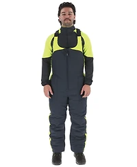 RefrigiWear Men's Endurance Drive Cold Storage Overalls – -30°F Insulated Bibs with 600-Denier Shell & Knee Protection